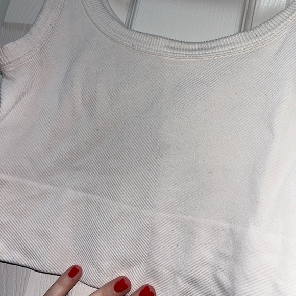 By Together White Ribbed Tank Top - Picture 3 of 7